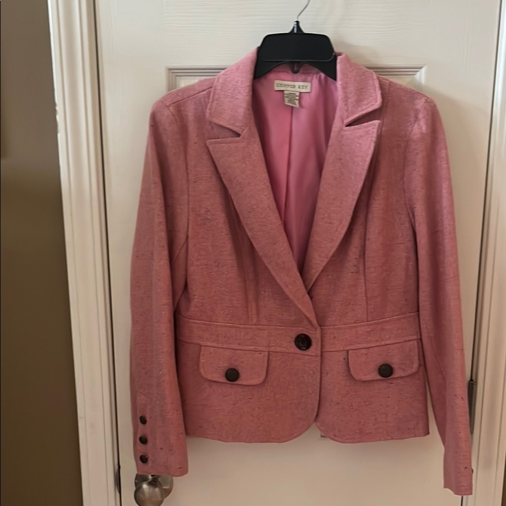 Copper Key Pink Blazer Tailored Suit Jacket